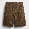 11″ lange Denim-Shorts mit Leopardenmuster und mittlerer Leibhöhe 11″ lange Denim-Shorts mit Leopardenmuster und mittlerer Leibhöhe
