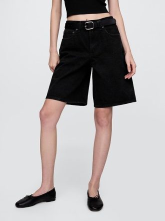 11″ lange Jeansshorts mit mittelhohem Bund