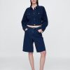 11″ Longline-Shorts aus French Terry-Denim mit mittlerer Leibhöhe