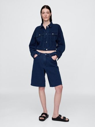 11″ Longline-Shorts aus French Terry-Denim mit mittlerer Leibhöhe