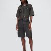 11″ Longline-Shorts aus French Terry-Denim mit mittlerer Leibhöhe