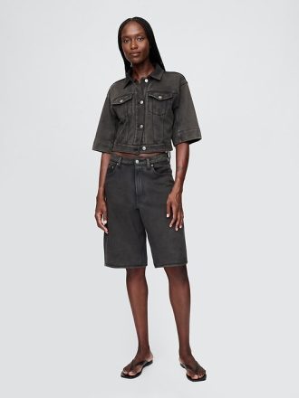 11″ Longline-Shorts aus French Terry-Denim mit mittlerer Leibhöhe