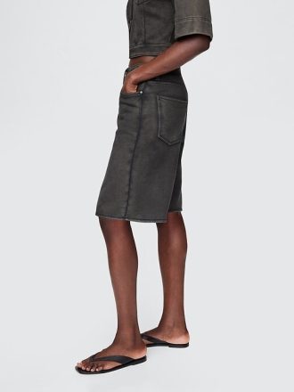 11″ Longline-Shorts aus French Terry-Denim mit mittlerer Leibhöhe