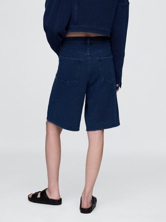 11″ Longline-Shorts aus French Terry-Denim mit mittlerer Leibhöhe