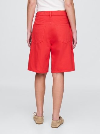 11″ UltraSoft Longline-Jeansshorts mit mittlerer Leibhöhe