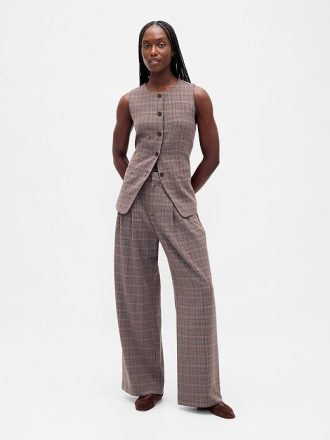 365 Bundfaltenhose aus gebürstetem Twill mit hohem Bund