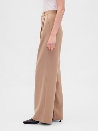 365 Bundfaltenhose aus gebürstetem Twill mit hohem Bund