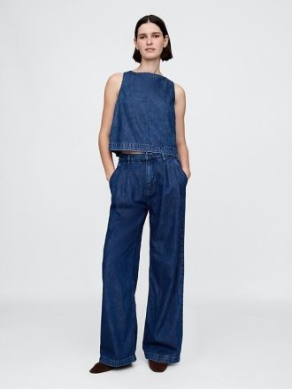 365 High Rise UltraSoft Denim-Bündchenhose
