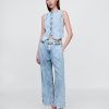 365 High Rise UltraSoft Denim-Knöchelhose mit Bundfalten