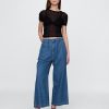 365 High Rise UltraSoft Denim-Knöchelhose mit Bundfalten