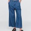 365 High Rise UltraSoft Denim-Knöchelhose mit Bundfalten