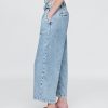 365 High Rise UltraSoft Denim-Knöchelhose mit Bundfalten