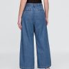 365 High Rise UltraSoft Denim-Knöchelhose mit Bundfalten