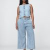 365 High Rise UltraSoft Denim-Knöchelhose mit Bundfalten