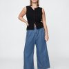 365 High Rise UltraSoft Denim-Knöchelhose mit Bundfalten