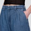 365 High Rise UltraSoft Denim-Knöchelhose mit Bundfalten