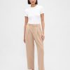 365 – Hoch geschnittene Hose aus gebürstetem Twill mit konischer Knöchelpartie
