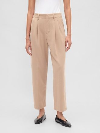 365 – Hoch geschnittene Hose aus gebürstetem Twill mit konischer Knöchelpartie