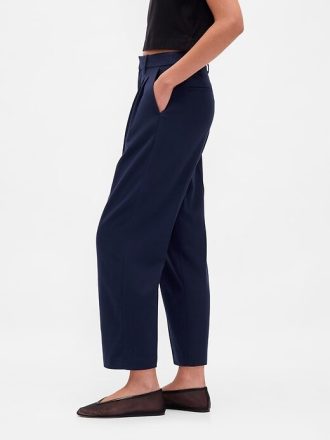 365 – Hoch geschnittene Hose aus gebürstetem Twill mit konischer Knöchelpartie