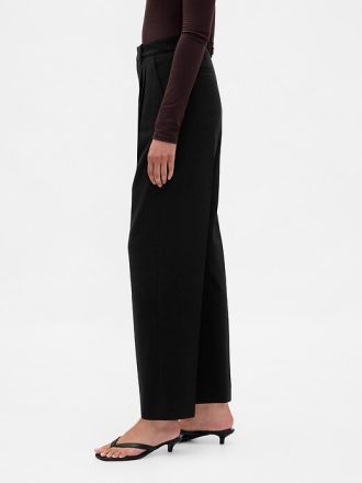 365 – Hoch geschnittene Hose aus gebürstetem Twill mit konischer Knöchelpartie