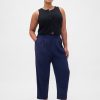 365 – Hoch geschnittene Hose aus gebürstetem Twill mit konischer Knöchelpartie