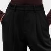 365 – Hoch geschnittene Hose aus gebürstetem Twill mit konischer Knöchelpartie