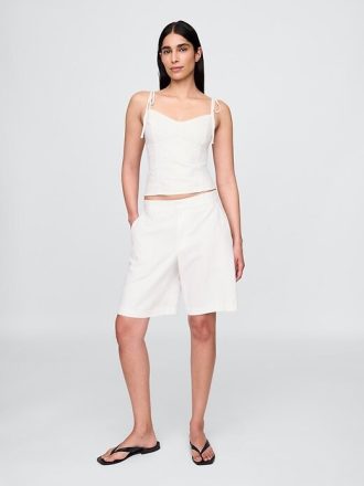 365 Low Rise-Shorts aus Leinenmischung