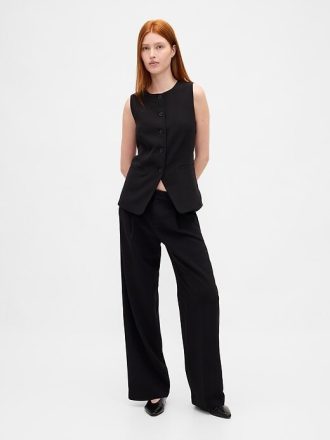 365 – Niedrig sitzende Bundfaltenhose mit weitem Bein