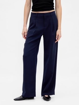 365 – Niedrig sitzende Bundfaltenhose mit weitem Bein