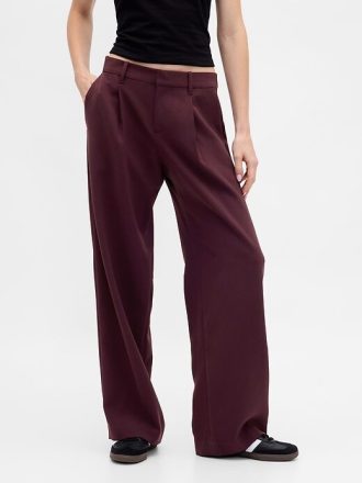 365 – Niedrig sitzende Bundfaltenhose mit weitem Bein