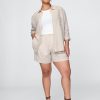 365 Shorts aus Leinenmischung mit hohem Bund 365 Shorts aus Leinenmischung mit hohem Bund