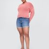 5″ Girlfriend-Jeansshorts mit mittlerer Leibhöhe 5″ Girlfriend-Jeansshorts mit mittlerer Leibhöhe