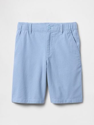 8″ Leinen-Baumwoll-Shorts für Kinder