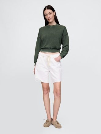 8″ mittelhohe, lockere Denim-Bermudashorts im 90er-Stil
