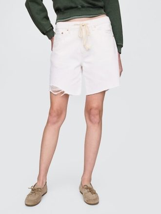8″ mittelhohe, lockere Denim-Bermudashorts im 90er-Stil