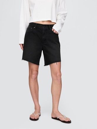 8″ mittelhohe, lockere Denim-Bermudashorts im 90er-Stil