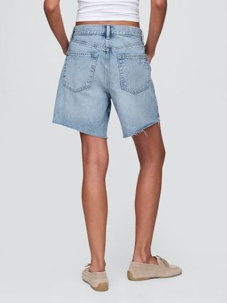 8″ mittelhohe, lockere Denim-Bermudashorts im 90er-Stil