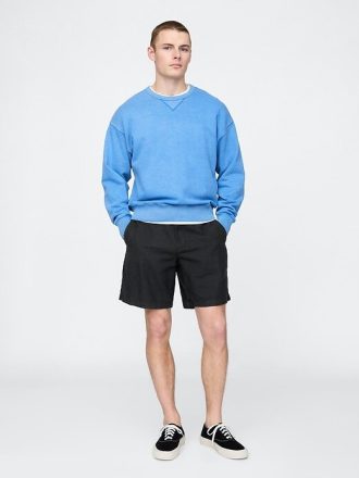 8″ Shorts aus Leinen-Baumwolle