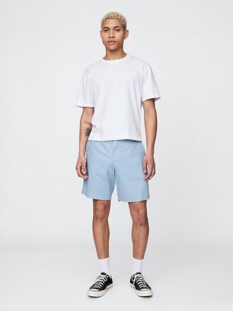8″ Shorts aus Leinen-Baumwolle