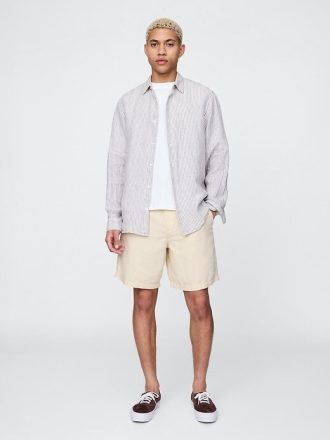8″ Shorts aus Leinen-Baumwolle