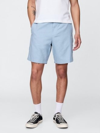 8″ Shorts aus Leinen-Baumwolle