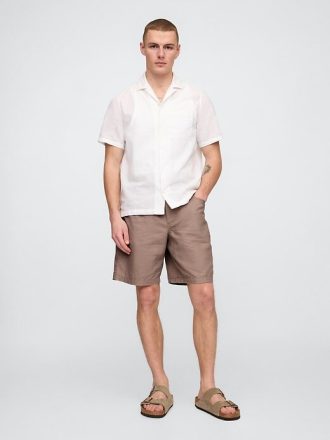 9″ Easy Shorts aus Leinen-Baumwolle