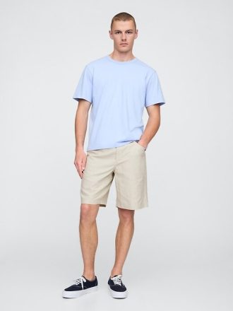 9″ Easy Shorts aus Leinen-Baumwolle