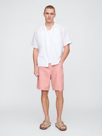 9″ Easy Shorts aus Leinen-Baumwolle