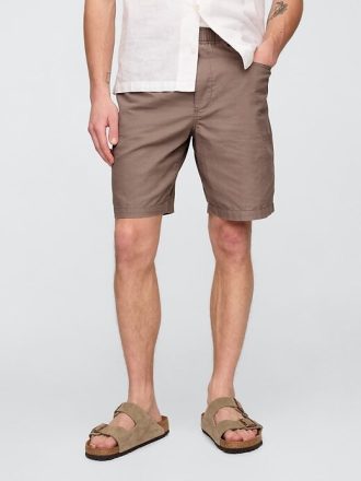 9″ Easy Shorts aus Leinen-Baumwolle