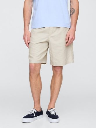 9″ Easy Shorts aus Leinen-Baumwolle