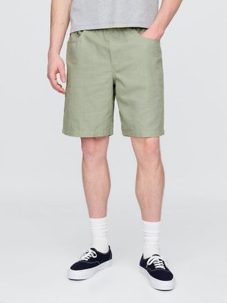 9″ Easy Shorts aus Leinen-Baumwolle