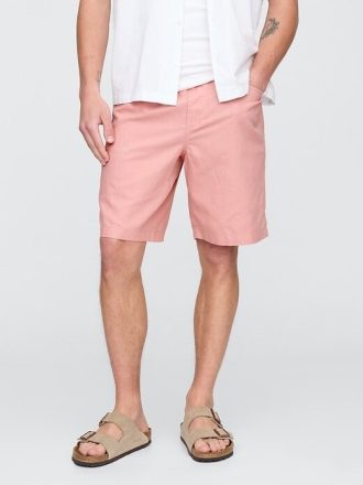 9″ Easy Shorts aus Leinen-Baumwolle