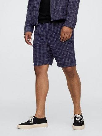 9″ Easy Shorts aus Leinen-Baumwolle