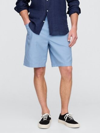 9″ Easy Shorts aus Leinen-Baumwolle